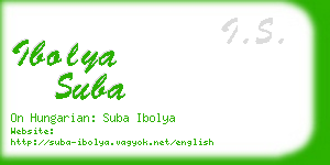ibolya suba business card